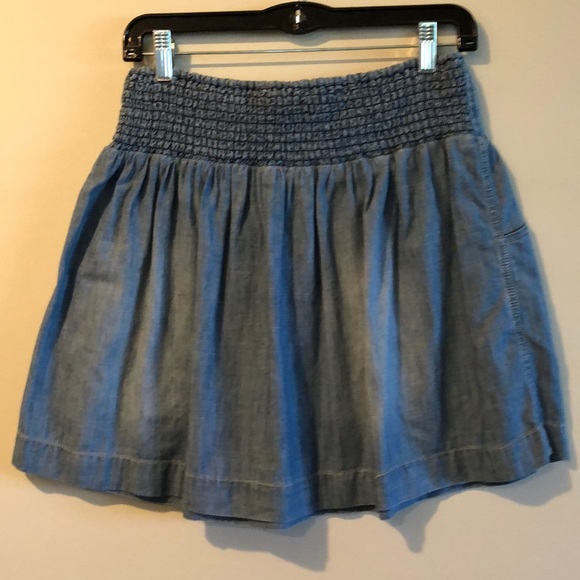 Chambray mini a-line skirt - Picture 2 of 2